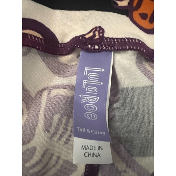 LuLaRoe Leggings TC Skeleton Halloween Print Jack O Lantern Ultra Soft Stretch - Picture 3 of 3